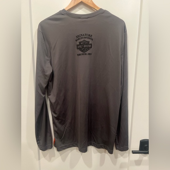 Harley-Davidson Charcoal and Orange Long Sleeve Tee - Picture 3 of 3